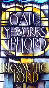 Text from the north aisle west window March 2012